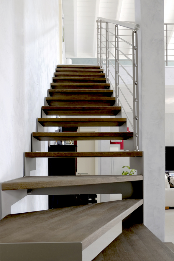 scale di design  villa unifamiliare casa in legno Malnate