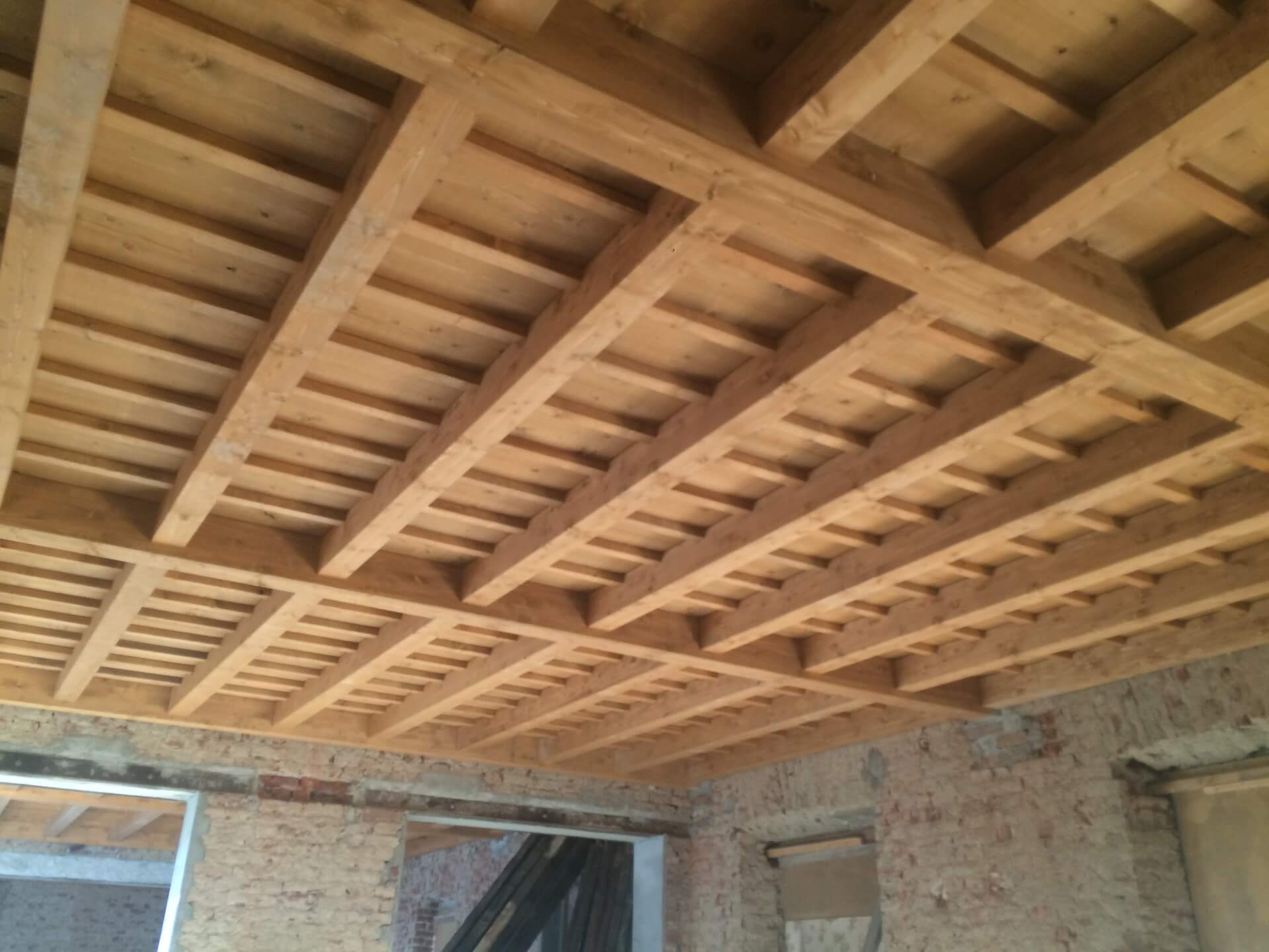Struttura in legno di una copertura