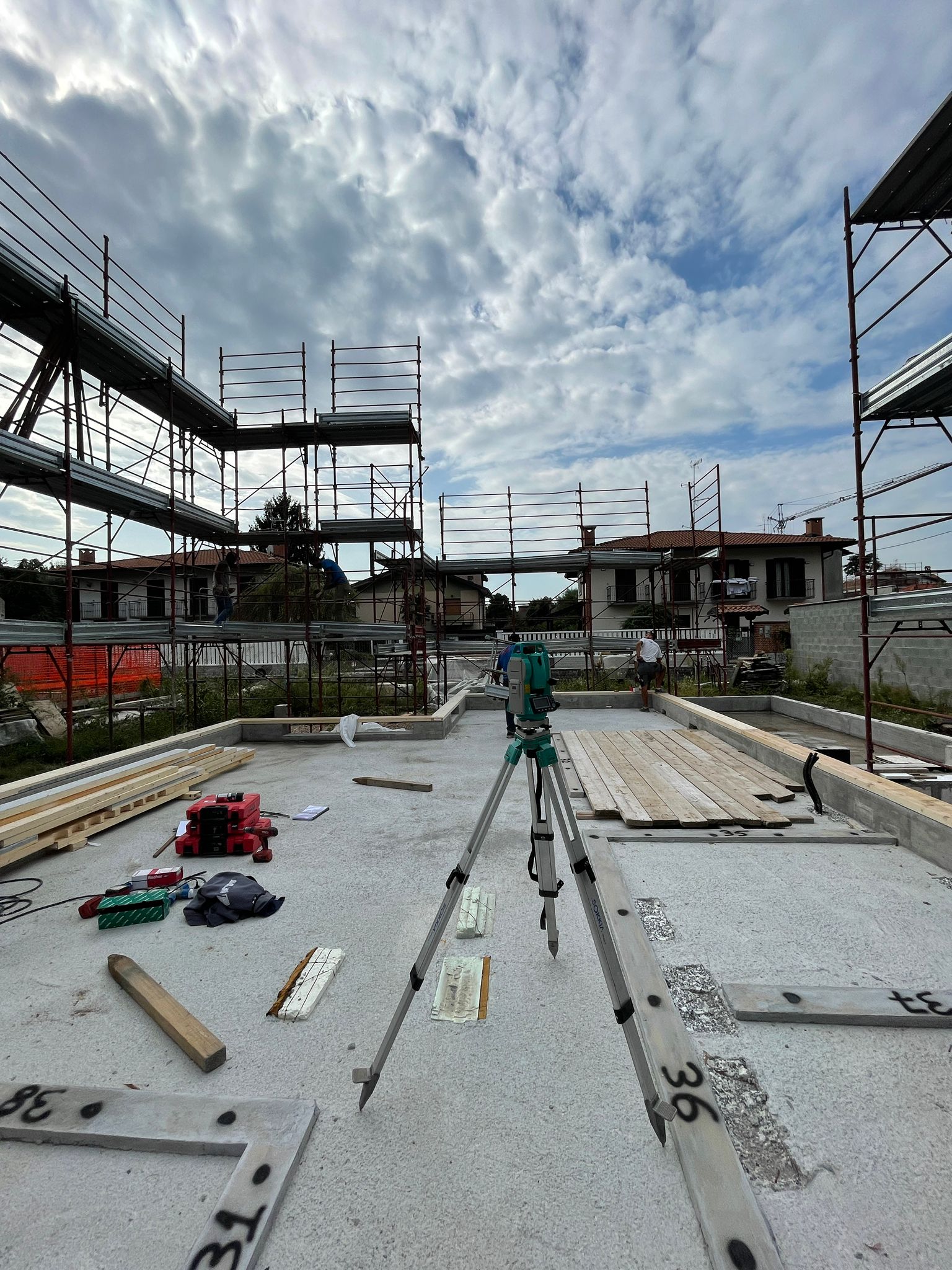 fondazioni casa in legno unifamiliare a Fagnano Olona