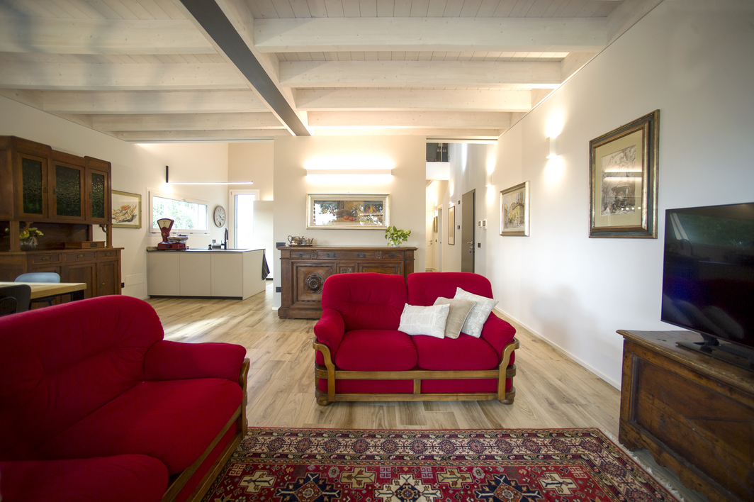 interni casa in legno monopiano a Varese