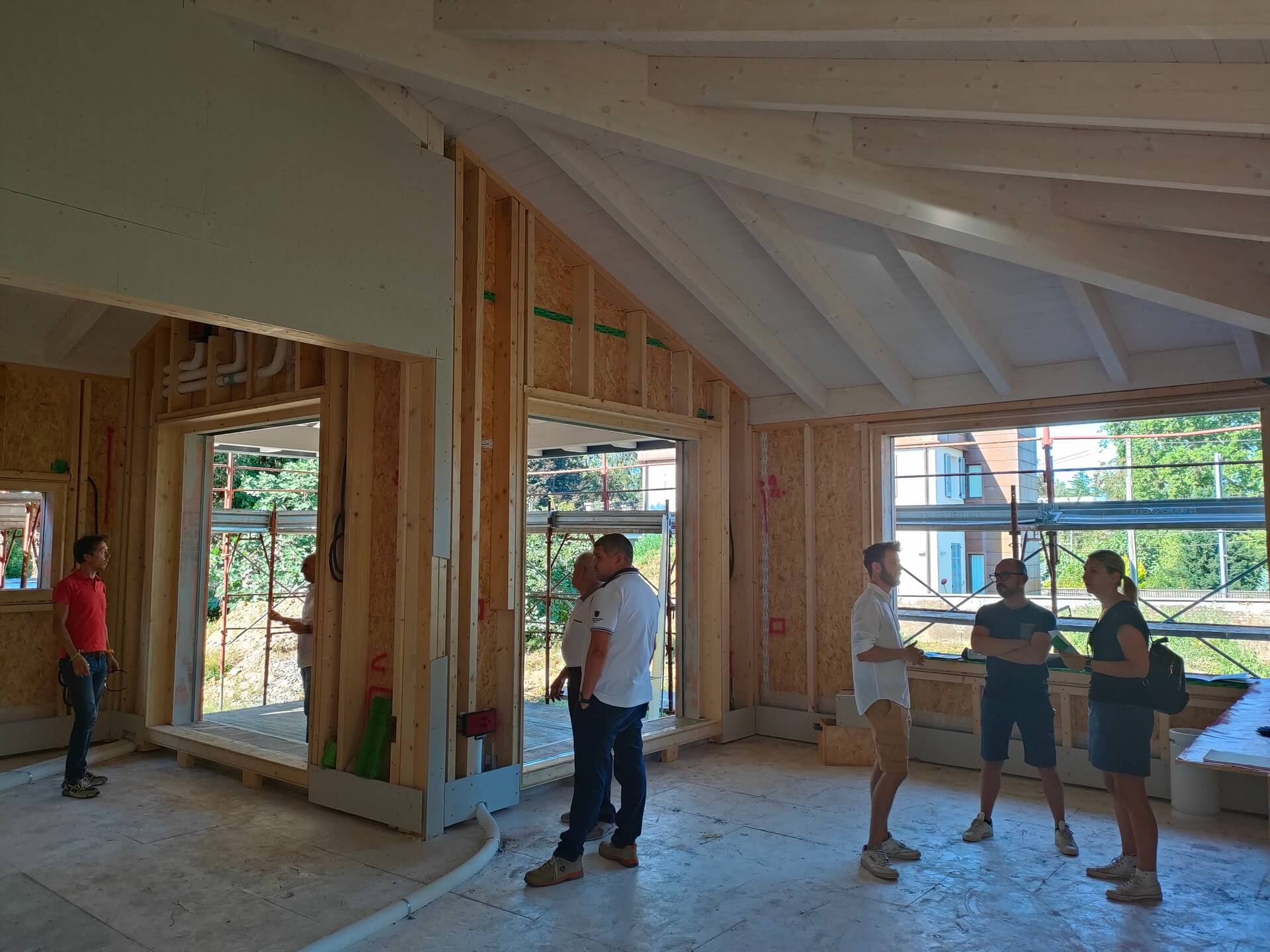 cantiere casa in legno in provincia di Varese