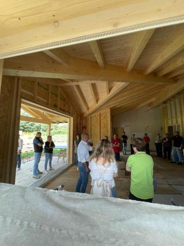 open day AB Legno con visita a cantiere di villa in legno